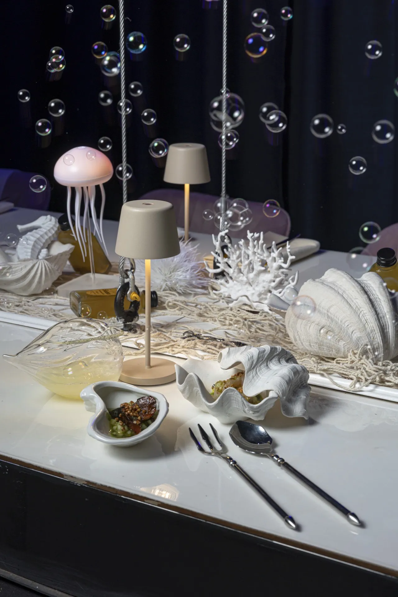 Blindfolded sensory course with headphones